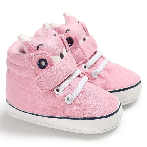 Fox Head Lace Cotton Toddler Sneaker